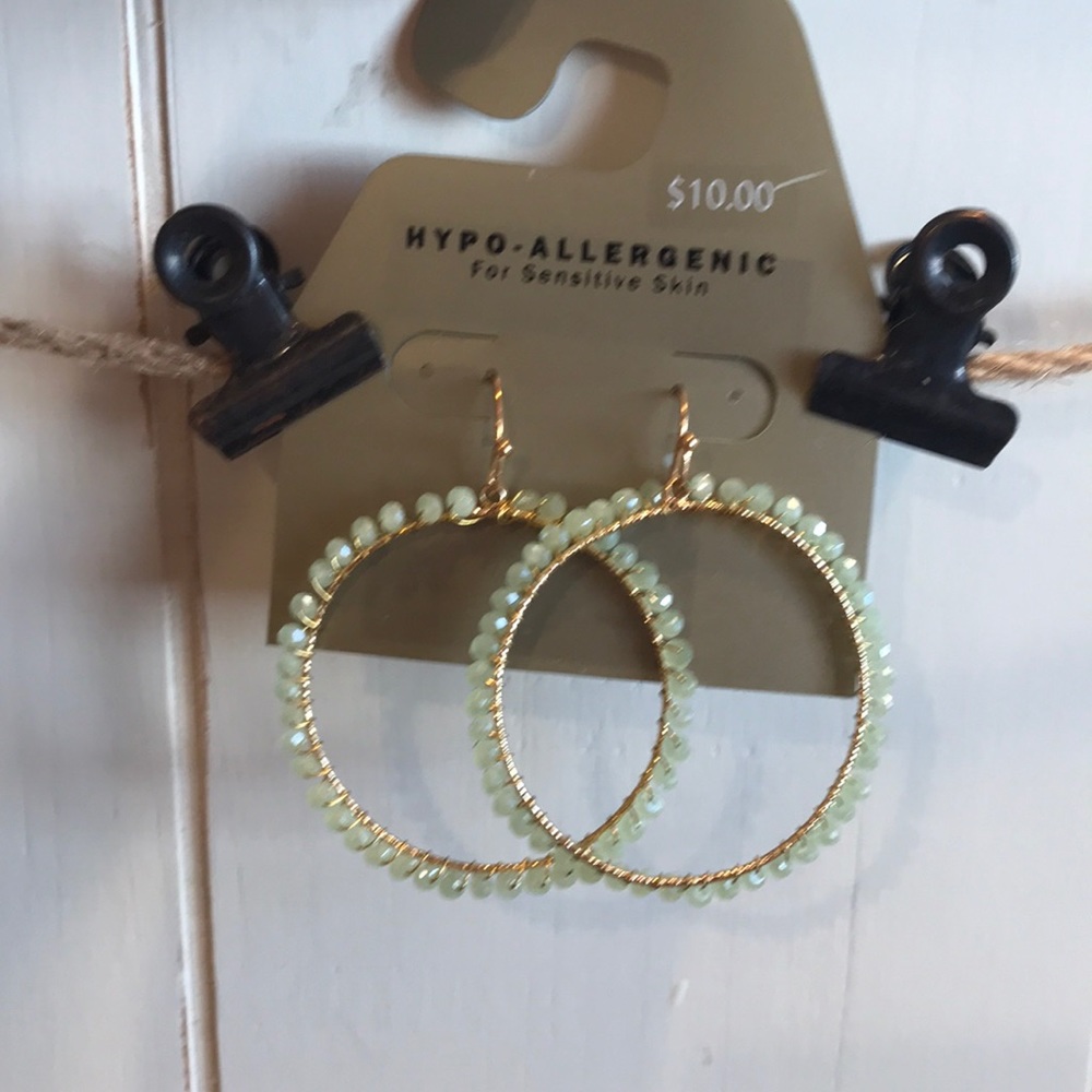 Beaded hoop earrings